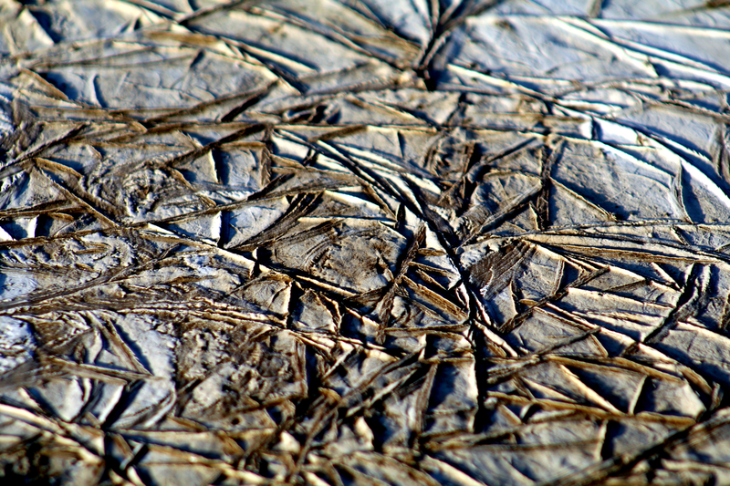 Abstraktní obraz ledové tříště