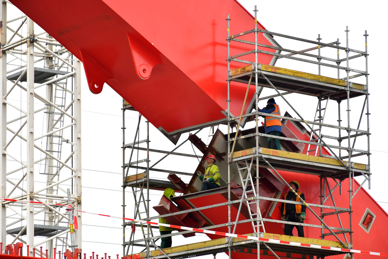 Montáž oblouku mostu D55 v Napajedlích IV.