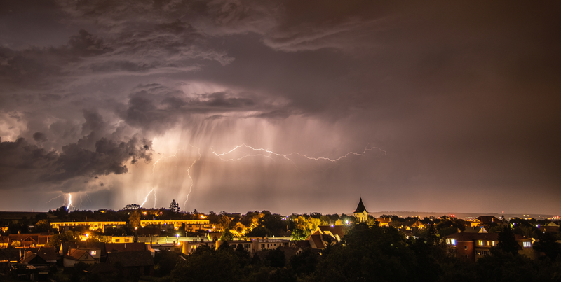 Noční bouře nad Slováckem