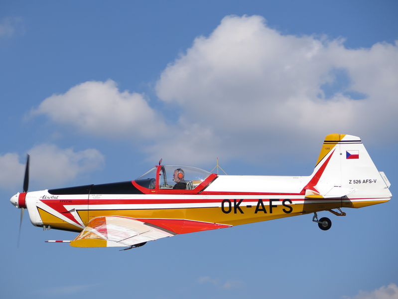 Letecký den Boršice akrobatické letadlo Zlín Z-526 AFS