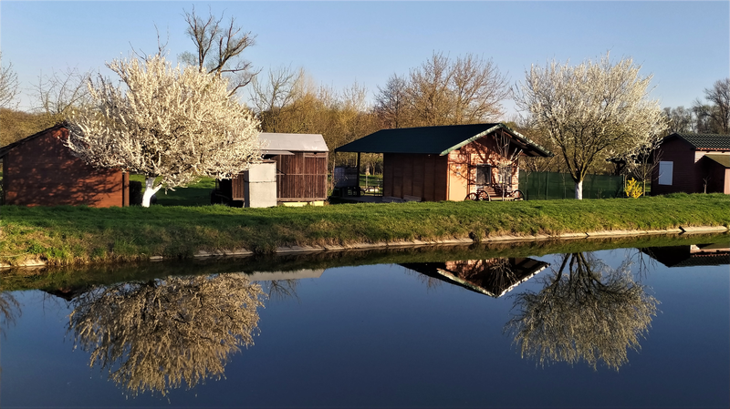 Jarní zrcadlení na Baťově kanále