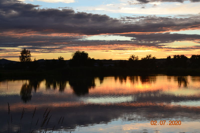 Západ slunce nad Šterkovým jezerem